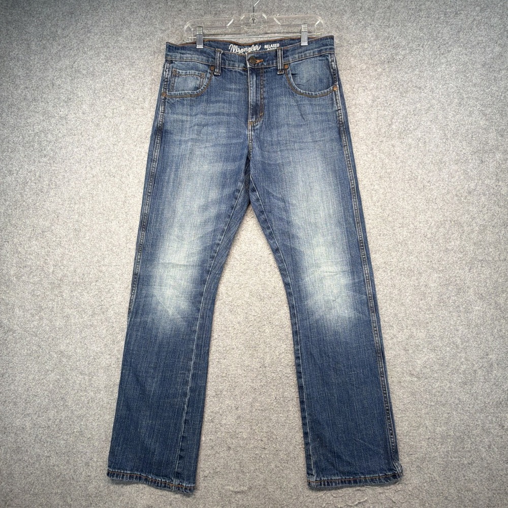 Wrangler Retro Jeans Mens 31x34 (Fits 33x32) Blue Relaxed Boot Denim Western